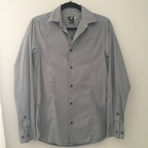 H&M Grey Dress Shirt - Picture 3 of 4